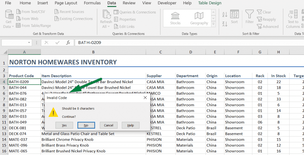 How To Create Error Message In Excel 3 Simple Steps 7056
