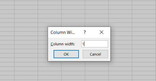 how to input column width to make <a href=