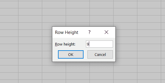 how to input row height to make graph paper in excel