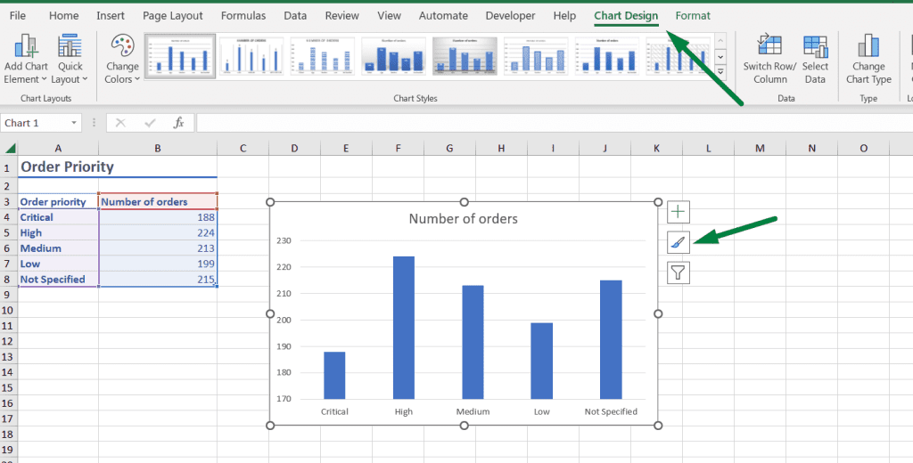 How To Change A Chart Style In Excel step 1