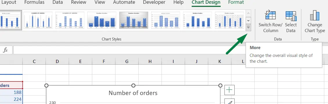 How to Change A Chart Style in Excel (In 3 Clicks)