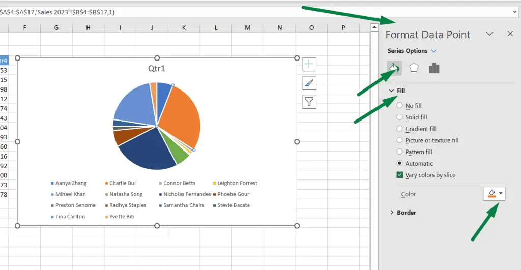 How To Change Individual Pie Chart Colors In Excel