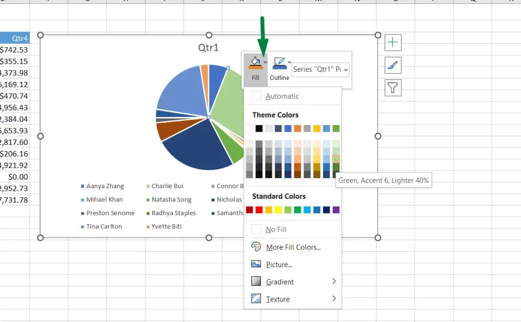 How To Change Individual Pie Chart Colors In Excel