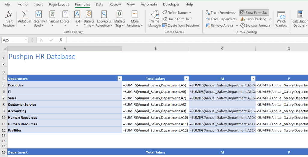 How to Display Formulas in Excel From the Formulas Ribbon Step 2